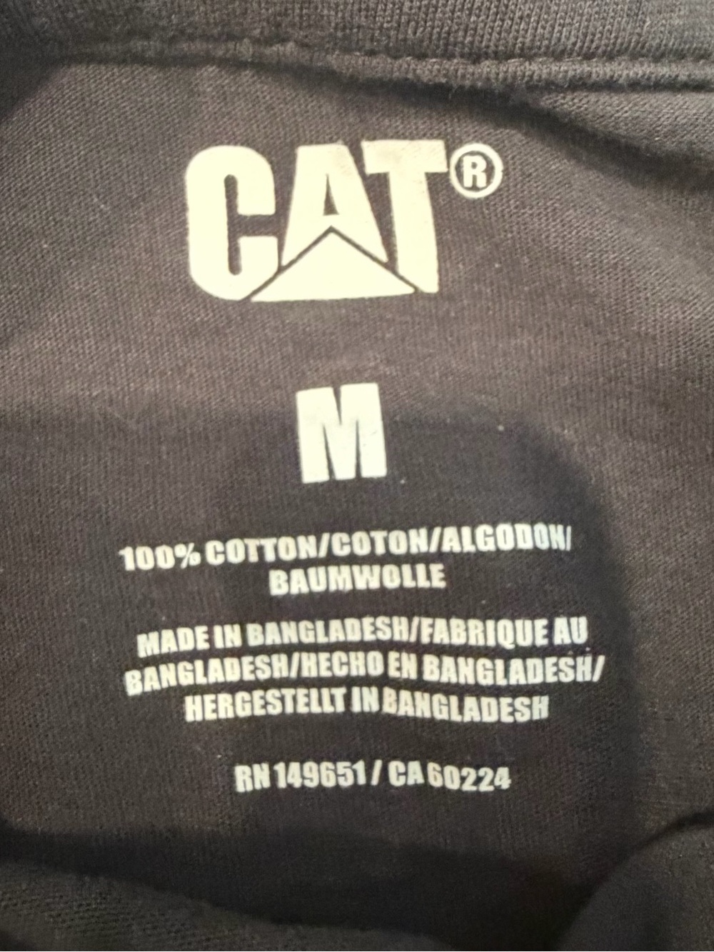 Caterpillar Black Long-Sleeve Shirt with Yellow Logo and Sleeve Print - Picture 2 of 4